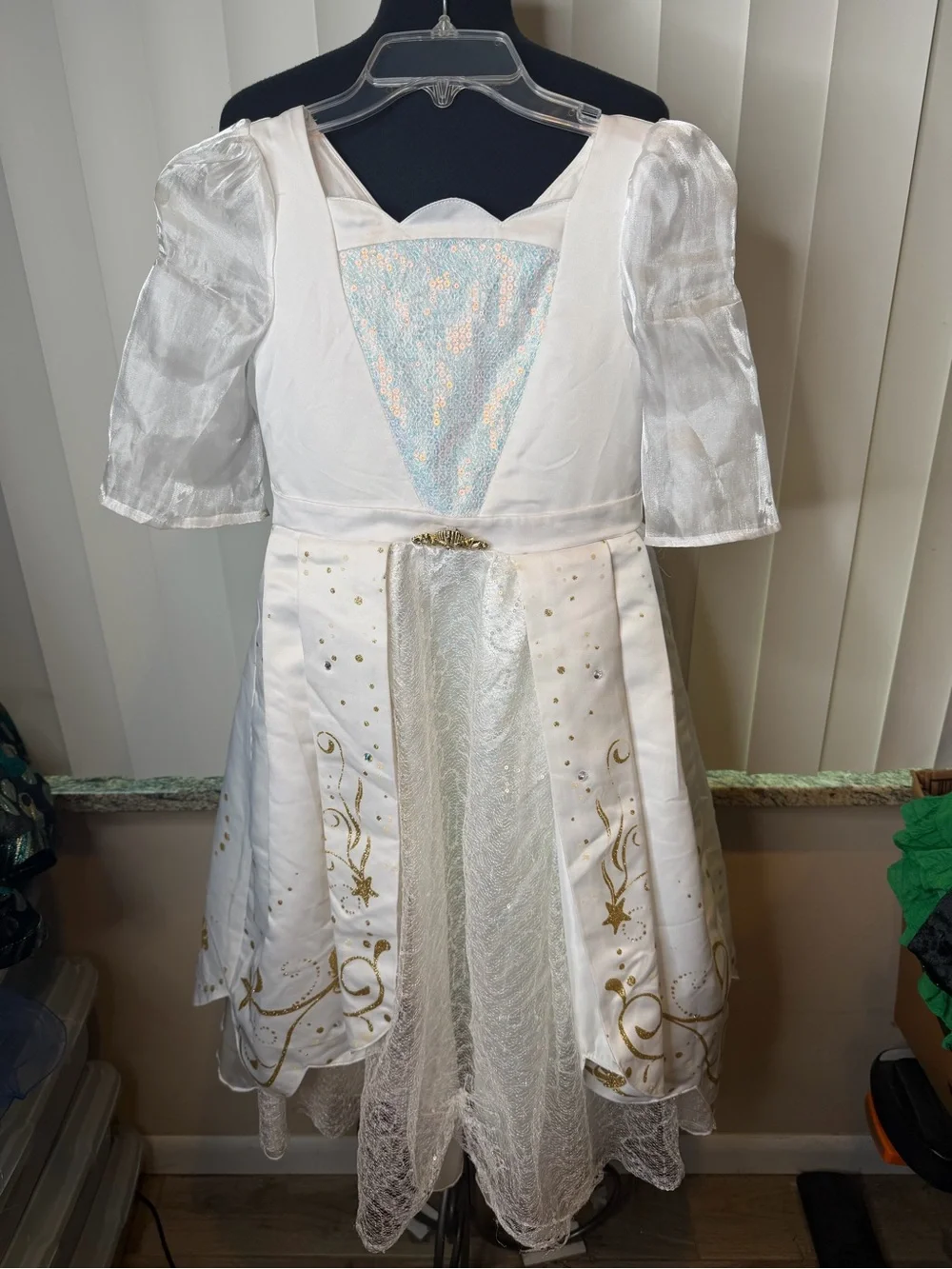 Disney Store Ariel Wedding Dress Deluxe Costume The Little Mermaid SZ 7/8